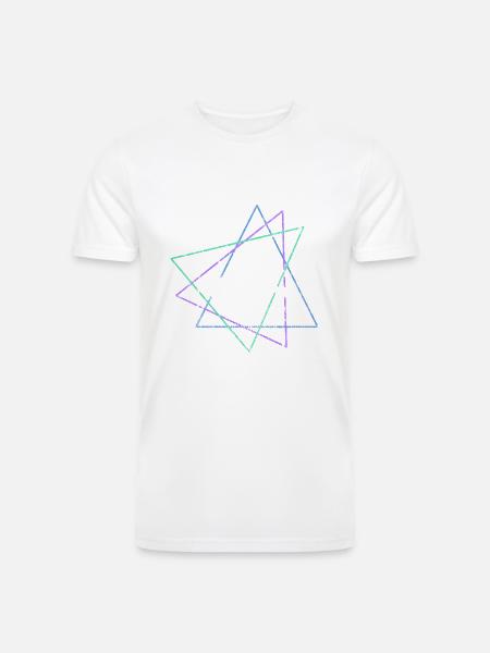 Geometric BMX Stunt Rider - Men’s Tri-Blend Organic T-Shirt - 