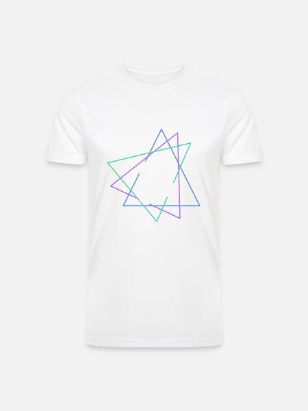 Geometric BMX Stunt Rider - Men’s Tri-Blend Organic T-Shirt -