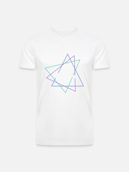 Geometric BMX Stunt Rider - Men’s Tri-Blend Organic T-Shirt -