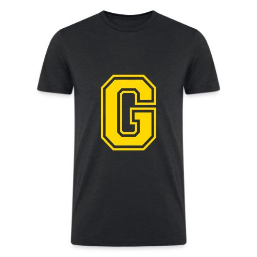Letter G – Capital Athletic Alphabet Monogram - Men’s Tri-Blend Organic T-Shirt