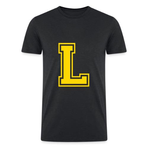 Letter L – Capital Athletic Alphabet Monogram - Men’s Tri-Blend Organic T-Shirt