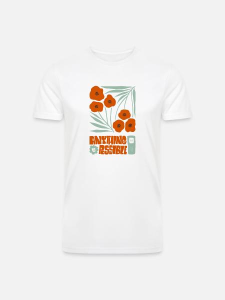 Anything Is Possible Poppies - Men’s Tri-Blend Organic T-Shirt -