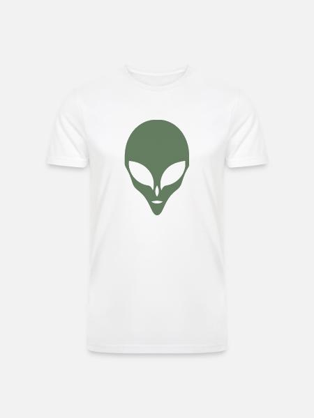 Alien Silhouette Head Face - Men’s Tri-Blend Organic T-Shirt -