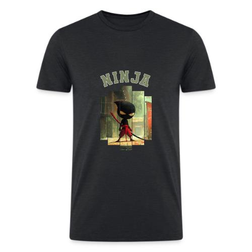 Cute Ninja Attack - Men’s Tri-Blend Organic T-Shirt