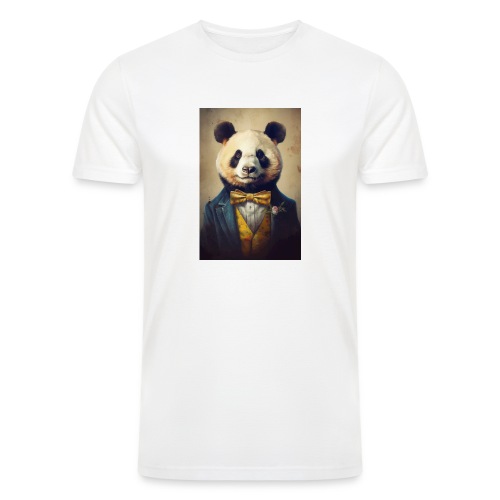 Mr Dapper Panda Bear - Men’s Tri-Blend Organic T-Shirt