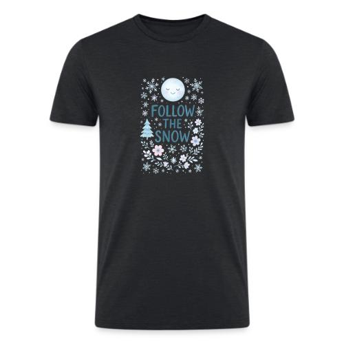 Follow the Snow – Cozy Winter Watercolor - Men’s Tri-Blend Organic T-Shirt