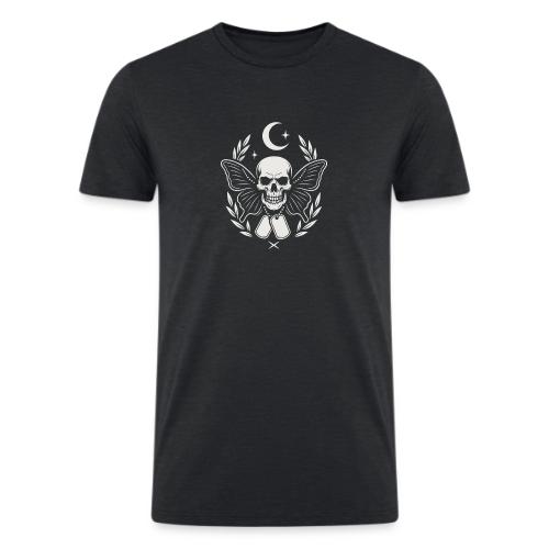 Skull butterfly dog tags - Men’s Tri-Blend Organic T-Shirt