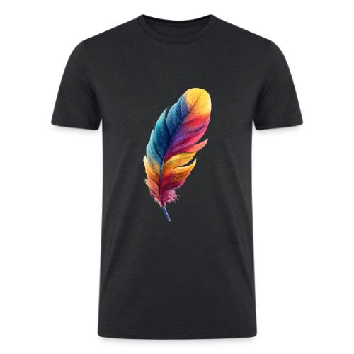 Rainbow Flight Feather - Men’s Tri-Blend Organic T-Shirt
