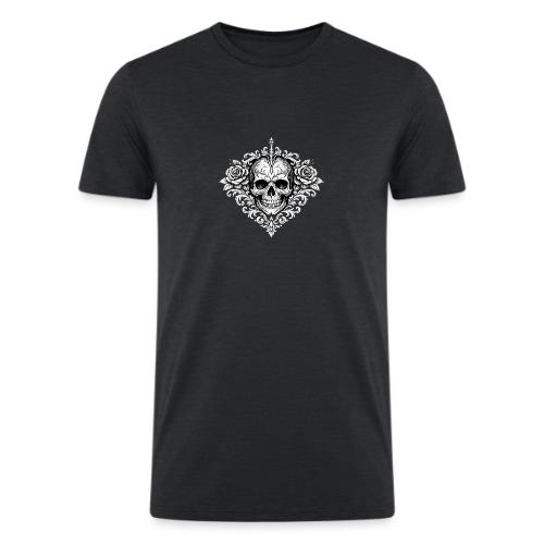 Gothic Filigree Skull - Men’s Tri-Blend Organic T-Shirt