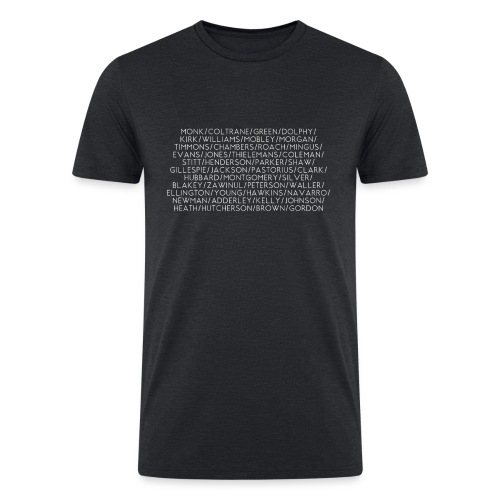 Jazz Greats 1 TShirt (White Lettering) - Men’s Tri-Blend Organic T-Shirt