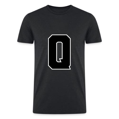 Varsity Letter Q Collegiate Font Graphic - Men’s Tri-Blend Organic T-Shirt