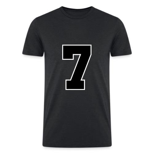 Varsity Number 7 Athletic Look - Men’s Tri-Blend Organic T-Shirt