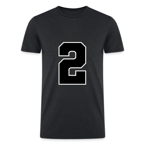 Varsity Number 2 Sports Design - Men’s Tri-Blend Organic T-Shirt