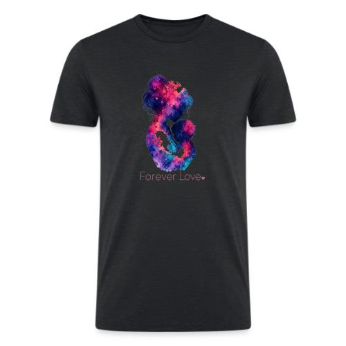 Forever Love-Vibrant Watercolor Mother-Child - Men’s Tri-Blend Organic T-Shirt