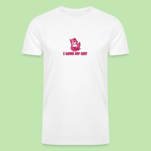 I love my cat - Men’s Tri-Blend Organic T-Shirt