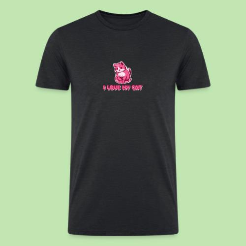 I love my cat - Men’s Tri-Blend Organic T-Shirt