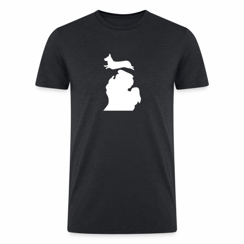 Corgi Bark Michigan - Men’s Tri-Blend Organic T-Shirt