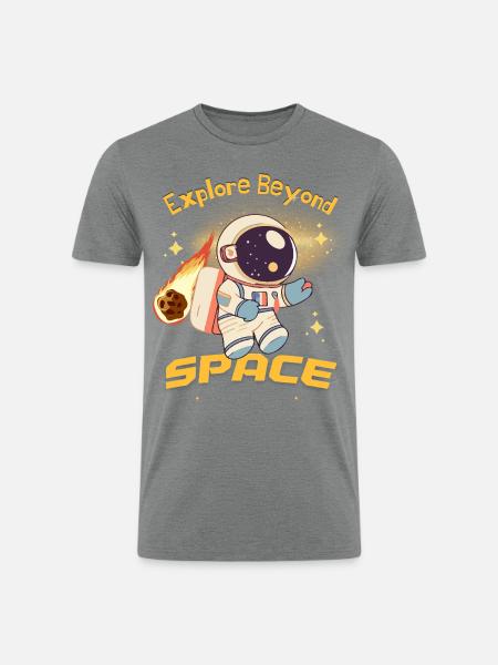 Explore the Space - Men’s Tri-Blend Organic T-Shirt - heather gray