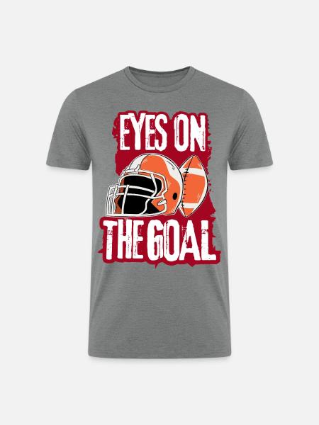 American Football T-Shirt - Men’s Tri-Blend Organic T-Shirt - heather gray