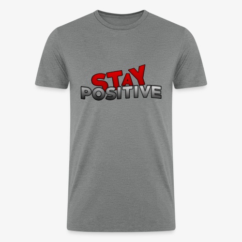 Stay Positive (Red & Gray) - Men’s Tri-Blend Organic T-Shirt