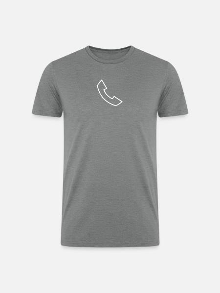 Basic Phone Icon - Men’s Tri-Blend Organic T-Shirt - heather gray