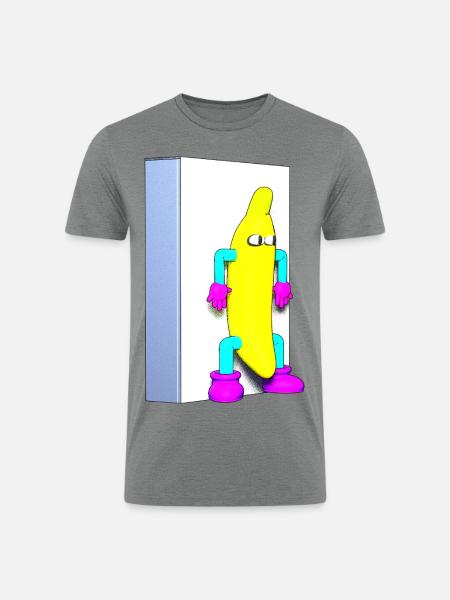Just a Banana - Men’s Tri-Blend Organic T-Shirt - heather gray