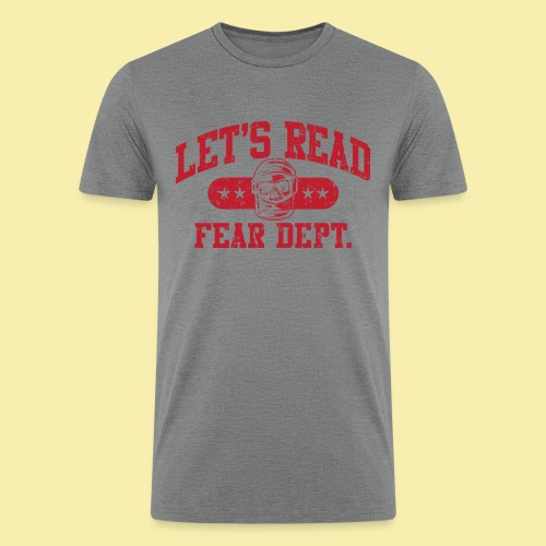 Fear Dept - Athletic Red - Inverted - Men’s Tri-Blend Organic T-Shirt
