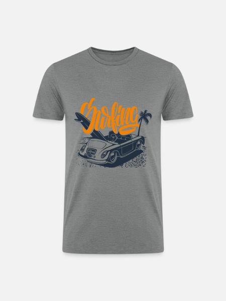 Surfing collection - Men’s Tri-Blend Organic T-Shirt - heather gray