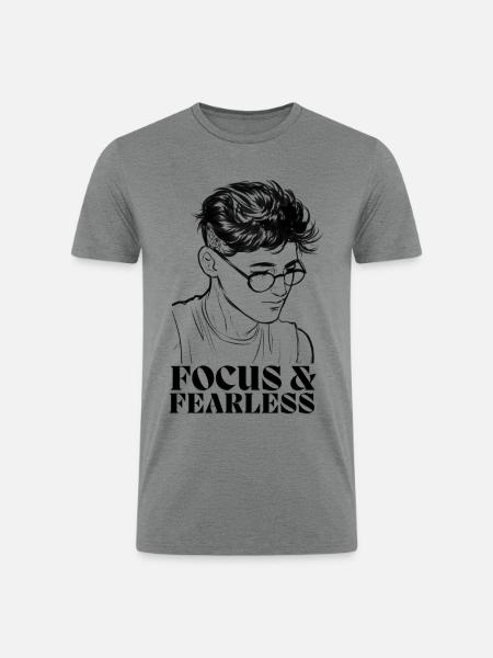 Focus and Fearless - Men’s Tri-Blend Organic T-Shirt - heather gray