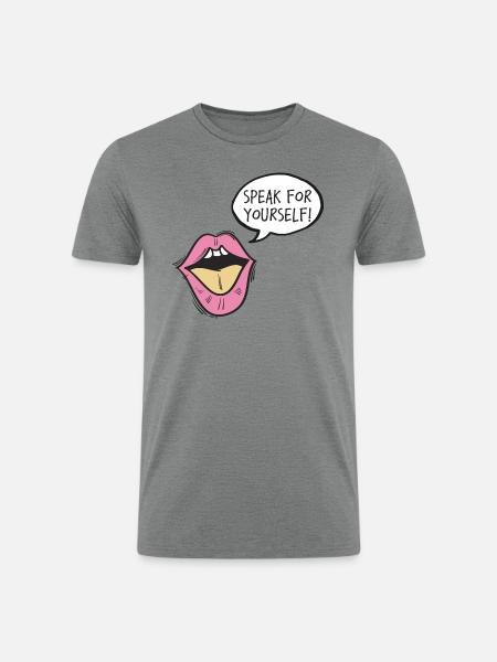 Speak For Yourself - Men’s Tri-Blend Organic T-Shirt - heather gray