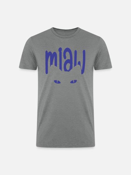 cat miaw - Men’s Tri-Blend Organic T-Shirt - heather gray