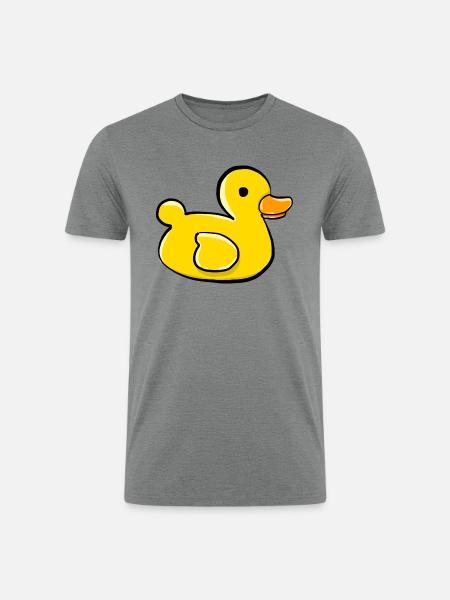 Rubber Ducky Bath Toy - Men’s Tri-Blend Organic T-Shirt - heather gray