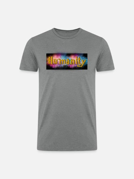 HUMANITY - Men’s Tri-Blend Organic T-Shirt - heather gray