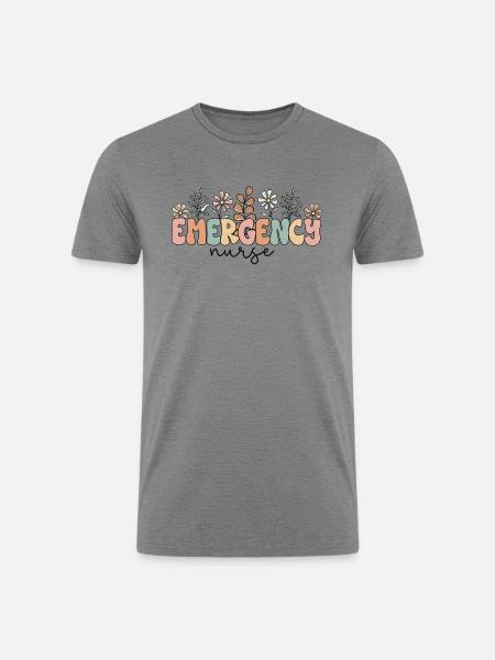 Emergency Nurse - Men’s Tri-Blend Organic T-Shirt - heather gray