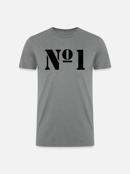 No 1 - Men’s Tri-Blend Organic T-Shirt - heather gray