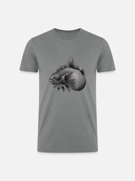 prehistoric axolotl - Men’s Tri-Blend Organic T-Shirt - heather gray