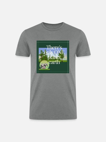 ONE PLANET EARTH - Men’s Tri-Blend Organic T-Shirt - heather gray
