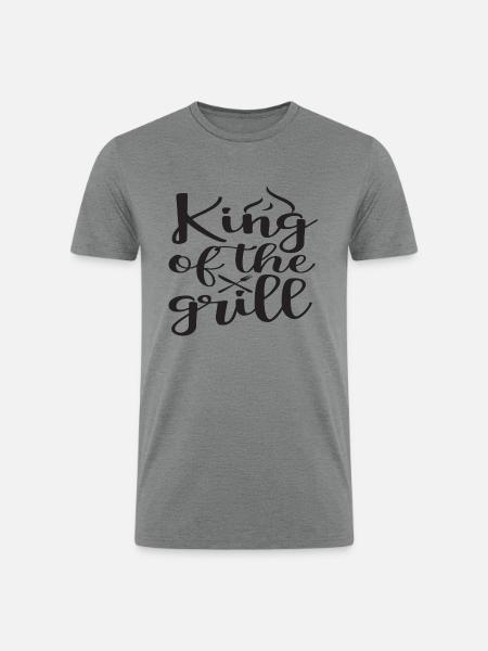 King of the Grill - Men’s Tri-Blend Organic T-Shirt - heather gray