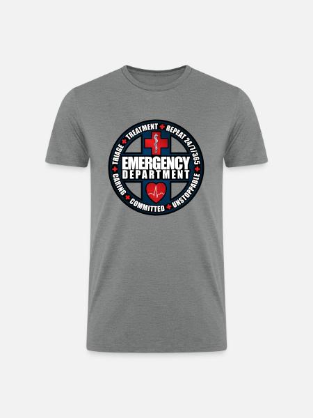 Emergency Department Unstoppable - Men’s Tri-Blend Organic T-Shirt - heather gray