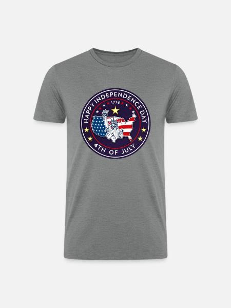 4th of July - Men’s Tri-Blend Organic T-Shirt - heather gray