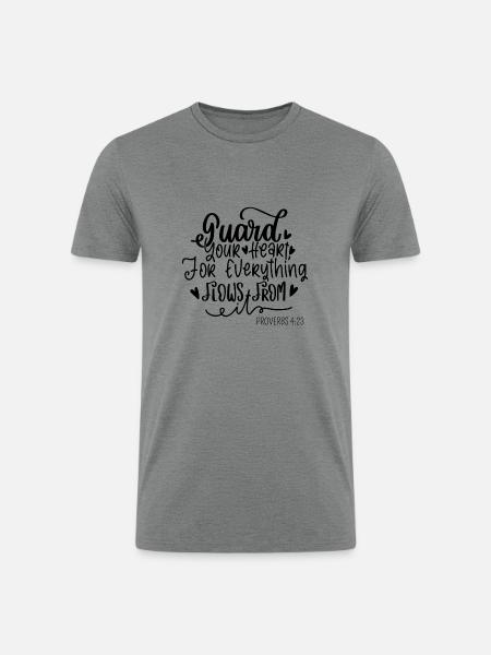 Guard your heart - Men’s Tri-Blend Organic T-Shirt - heather gray