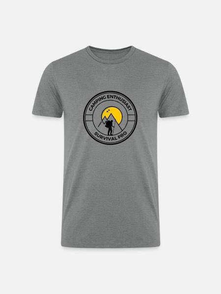 Camping Enthusiast Survival Pro - Men’s Tri-Blend Organic T-Shirt - heather gray