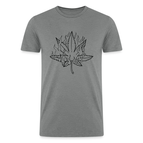 Flaming Pot Leaf - Men’s Tri-Blend Organic T-Shirt