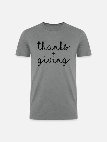 Thanks Giving - Men’s Tri-Blend Organic T-Shirt - heather gray