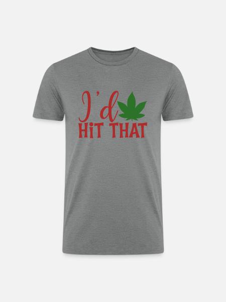 I d Hit That - Men’s Tri-Blend Organic T-Shirt - heather gray
