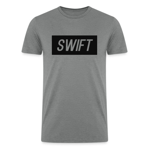 Mens Black & Grey - Hoodie : Swift Logo - Men’s Tri-Blend Organic T-Shirt