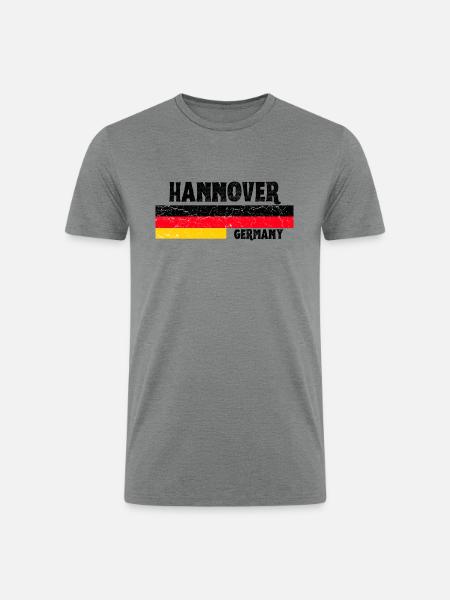 Hannover Germany - Men’s Tri-Blend Organic T-Shirt - heather gray