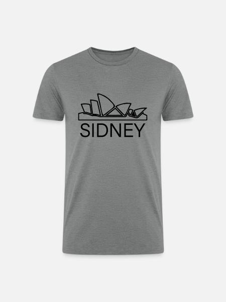 sidney - Men’s Tri-Blend Organic T-Shirt - heather gray