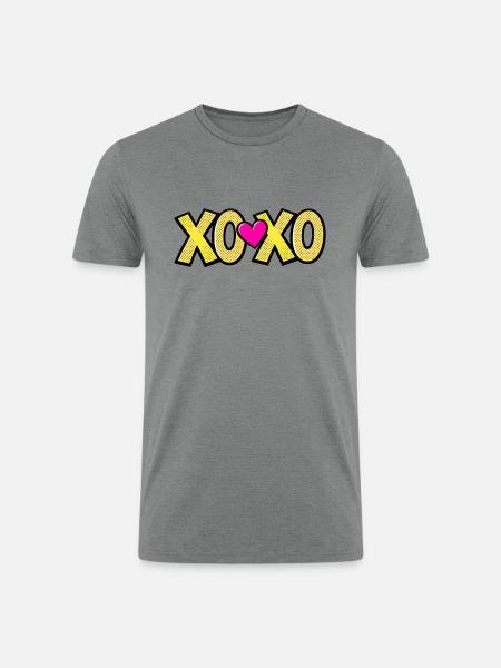 XOXO - Men’s Tri-Blend Organic T-Shirt - heather gray