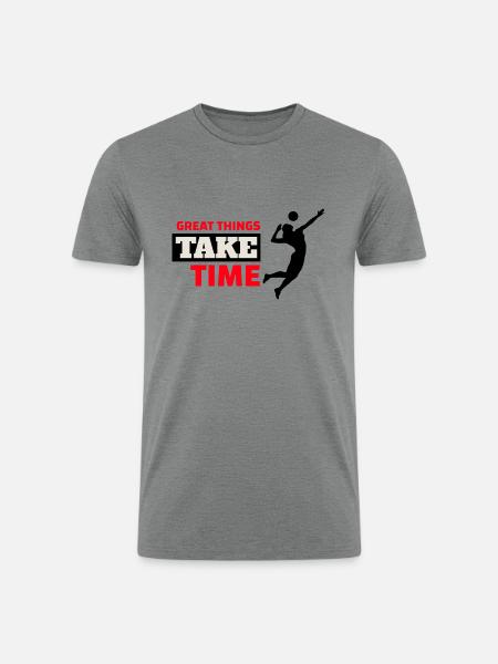 volleyball player 1 1 - Men’s Tri-Blend Organic T-Shirt - heather gray